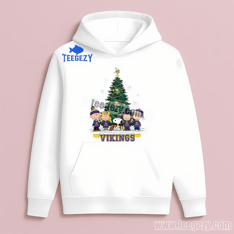 Peanuts Christmas Womens Minnesota Vikings Holiday Hoodie Peanuts Christmas Womens Minnesota Vikings Holiday Hoodie