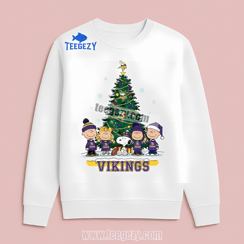 Peanuts Christmas Womens Minnesota Vikings Holiday Long Sleeve Peanuts Christmas Womens Minnesota Vikings Holiday Long Sleeve