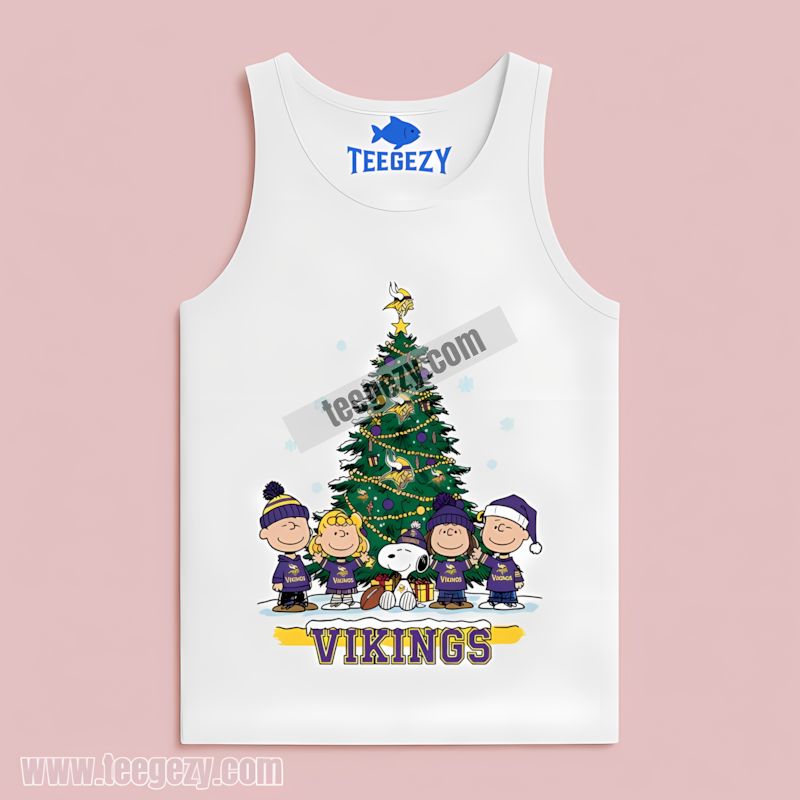 Peanuts Christmas Womens Minnesota Vikings Holiday Tanktop Peanuts Christmas Womens Minnesota Vikings Holiday Tanktop