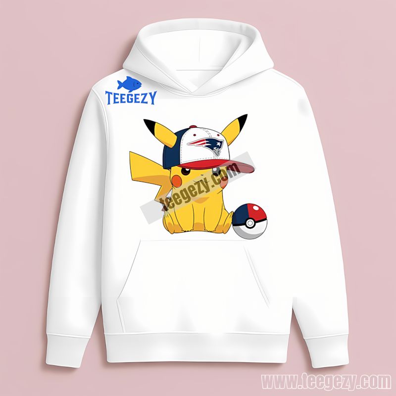Pikachu Patriots Hat Graphic New England Patriots Mens Graphic Hoodie Pikachu Patriots Hat Graphic New England Patriots Mens Graphic Hoodie