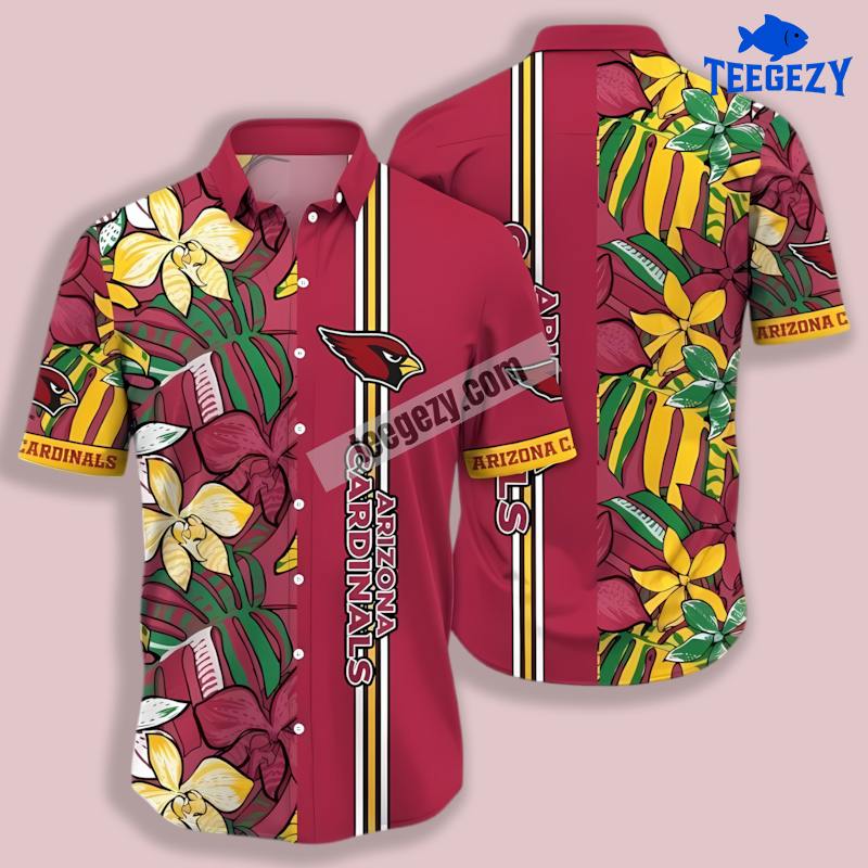 Plumeria Monstera Leaves Red Arizona Cardinals Vintage Hawaiian Shirt Plumeria Monstera Leaves Red Arizona Cardinals Vintage Hawaiian Shirt