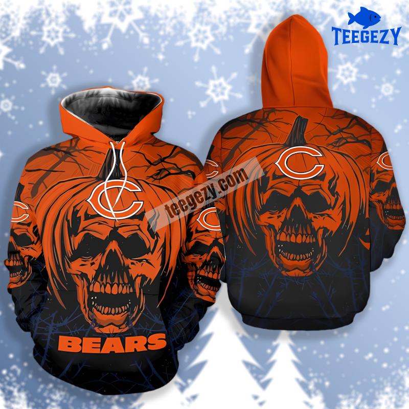 Pumpkins Halloween Buffalo Bills 3D Design Hoodie Blue White