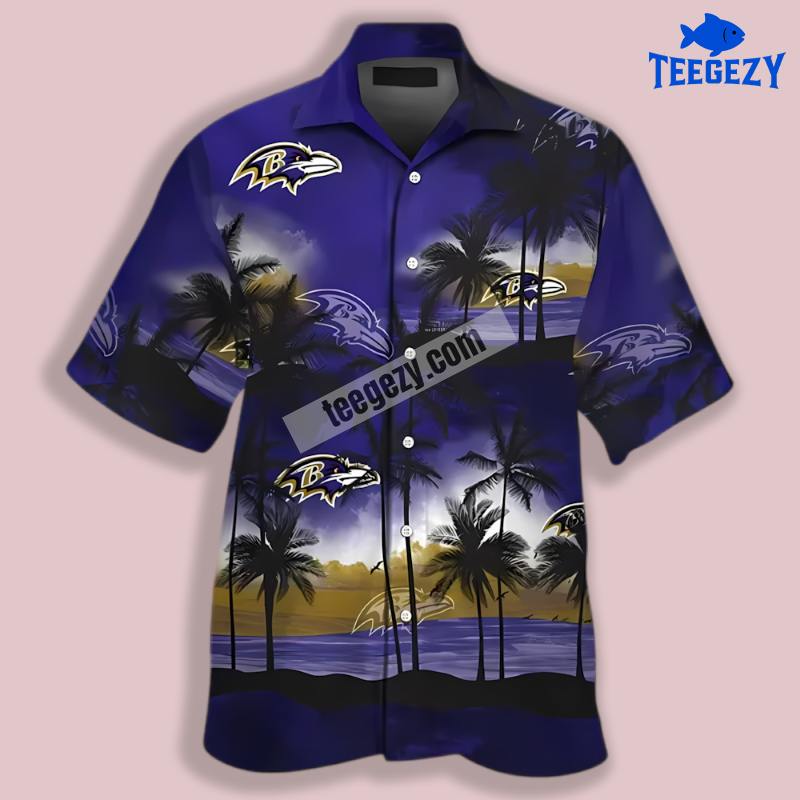 Purple Coconut Island Baltimore Ravens Cheap Aloha Shirt Purple Coconut Island Baltimore Ravens Cheap Aloha Shirt