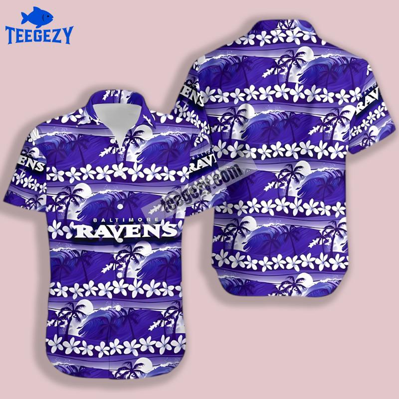 Purple Coconut Pattern Baltimore Ravens Cheap Aloha Shirt Purple Coconut Pattern Baltimore Ravens Cheap Aloha Shirt