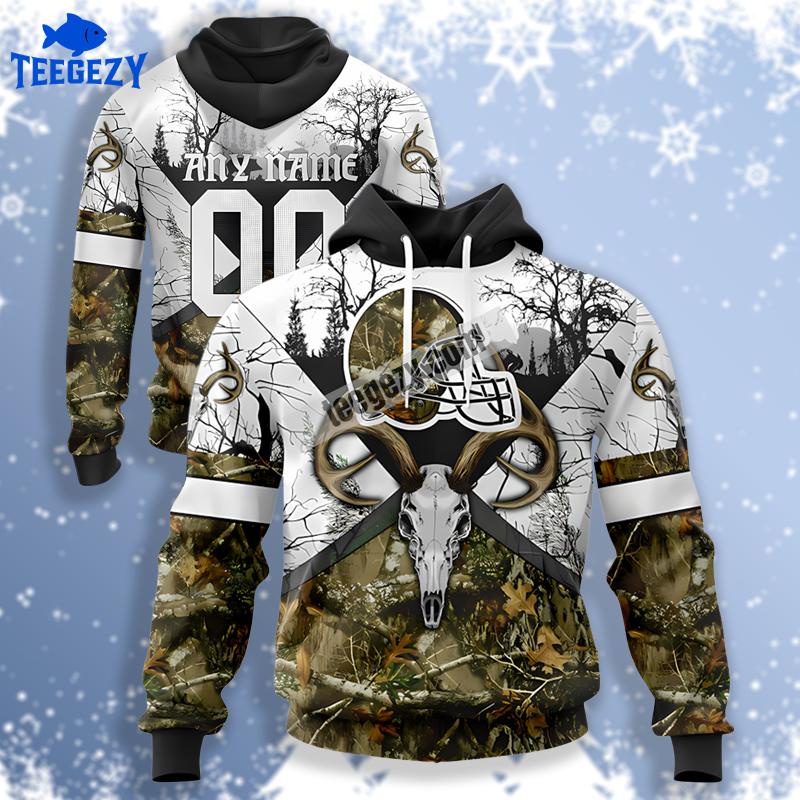 Reindeer Christmas Dallas Cowboys 3D Pullover Hoodie Blue White