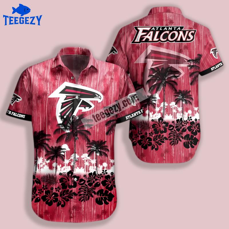 Red Coconut Hibiscus Atlanta Falcons Hawaiian Theme Shirt Red Coconut Hibiscus Atlanta Falcons Hawaiian Theme Shirt