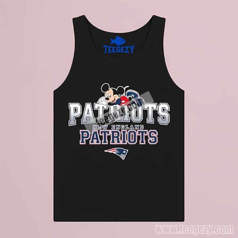 Relaxed Mickey Style New England Patriots Printed Tanktop Relaxed Mickey Style New England Patriots Printed Tanktop