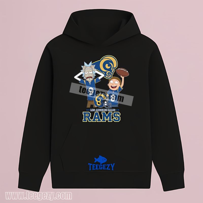 Rick And Morty Crossover Vs Los Angeles Rams Graphic Hoodie Rick And Morty Crossover Vs Los Angeles Rams Graphic Hoodie