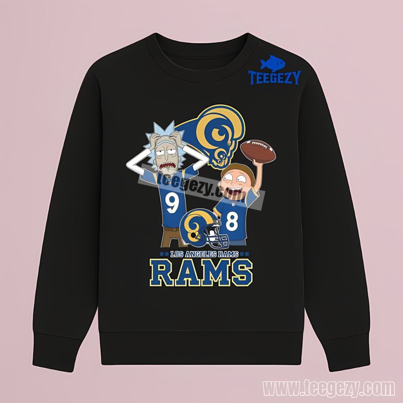 Rick And Morty Crossover Vs Los Angeles Rams Graphic Long Sleeve Rick And Morty Crossover Vs Los Angeles Rams Graphic Long Sleeve
