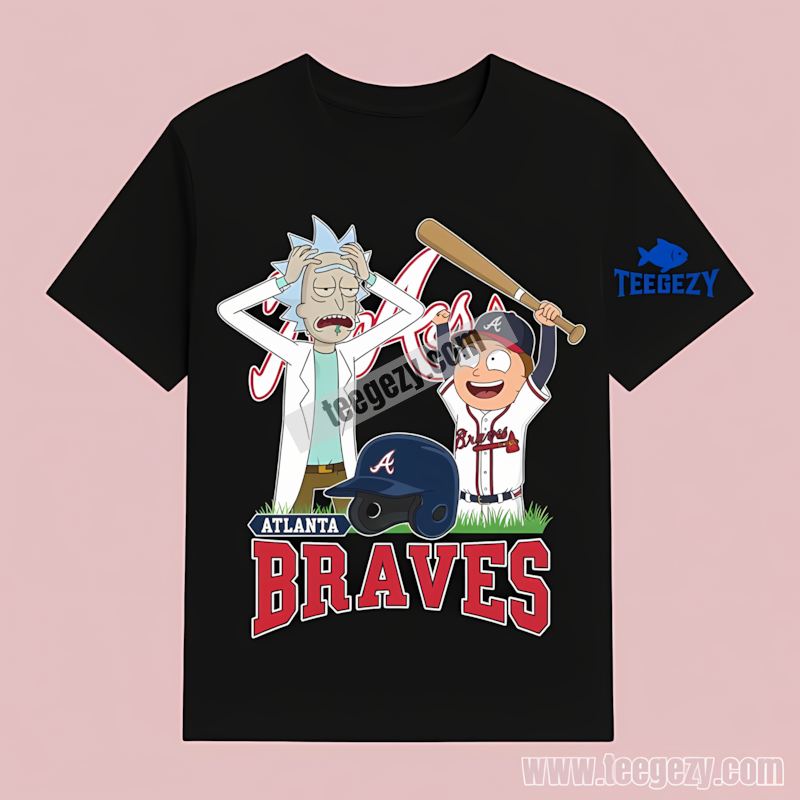 Rick And Morty Vs Atlanta Braves Cartoon Graphic T-Shirt Rick And Morty Vs Atlanta Braves Cartoon Graphic T-Shirt