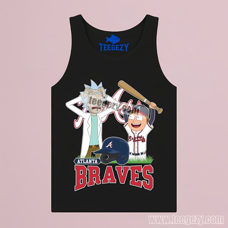 Rick And Morty Vs Atlanta Braves Cartoon Graphic Tanktop Rick And Morty Vs Atlanta Braves Cartoon Graphic Tanktop