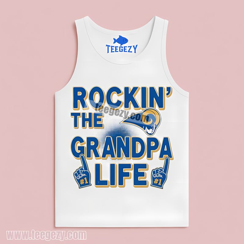 Rockin The Grandpa Life Los Angeles Rams Tanktop Rockin The Grandpa Life Los Angeles Rams Tanktop