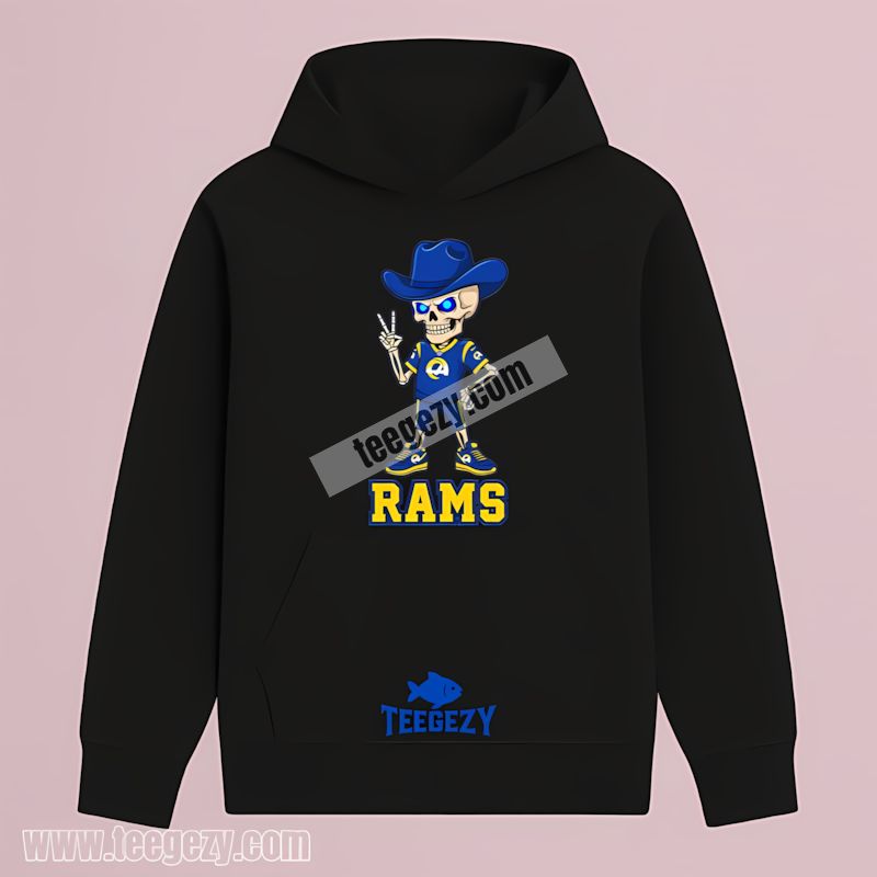 Skeleton Cowboy Design Los Angeles Rams Hoodie Skeleton Cowboy Design Los Angeles Rams Hoodie