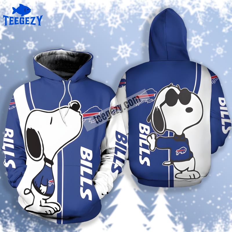 Snoopy Buffalo Bills Blue White 3D Womens Hoodie Snoopy Buffalo Bills Blue White 3D Womens Hoodie