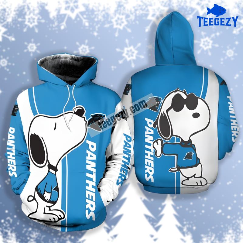 Snoopy Carolina Panthers White Blue 3D Hoodie For Sale Snoopy Carolina Panthers White Blue 3D Hoodie For Sale