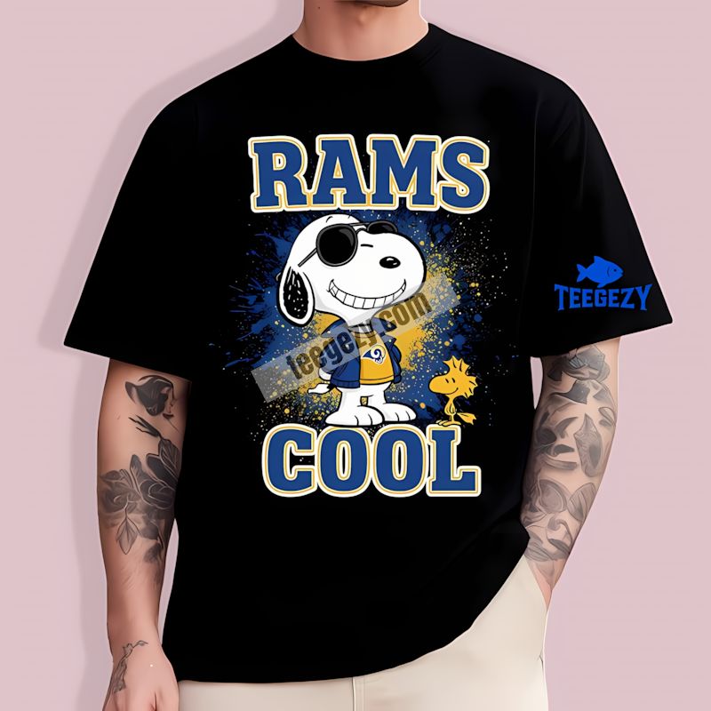 Snoopy Cool Fan Graphic Los Angeles Rams T-Shirt Snoopy Cool Fan Graphic Los Angeles Rams T-Shirt