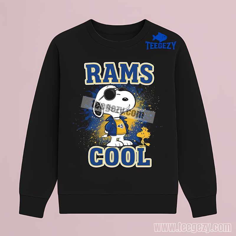 Snoopy Cool Fan Graphic Los Angeles Rams Long Sleeve Snoopy Cool Fan Graphic Los Angeles Rams Long Sleeve