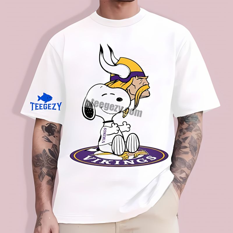 Snoopy Tattoo Logo Arm Design Minnesota Vikings T-Shirt Snoopy Tattoo Logo Arm Design Minnesota Vikings T-Shirt