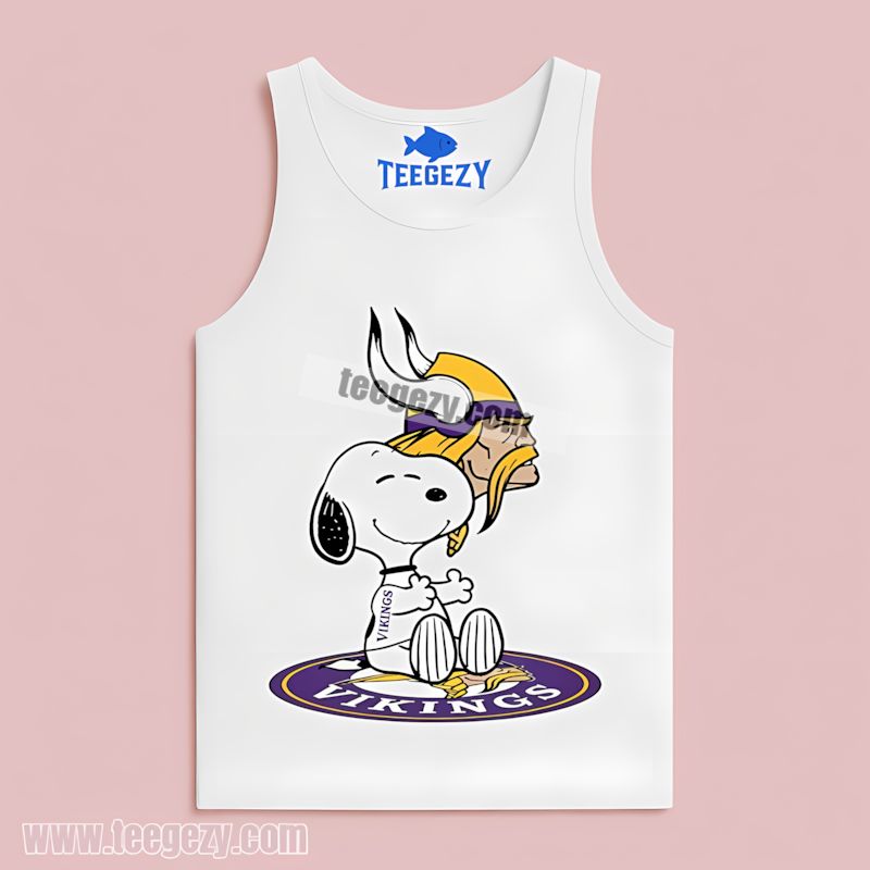 Snoopy Tattoo Logo Arm Design Minnesota Vikings Tanktop Snoopy Tattoo Logo Arm Design Minnesota Vikings Tanktop