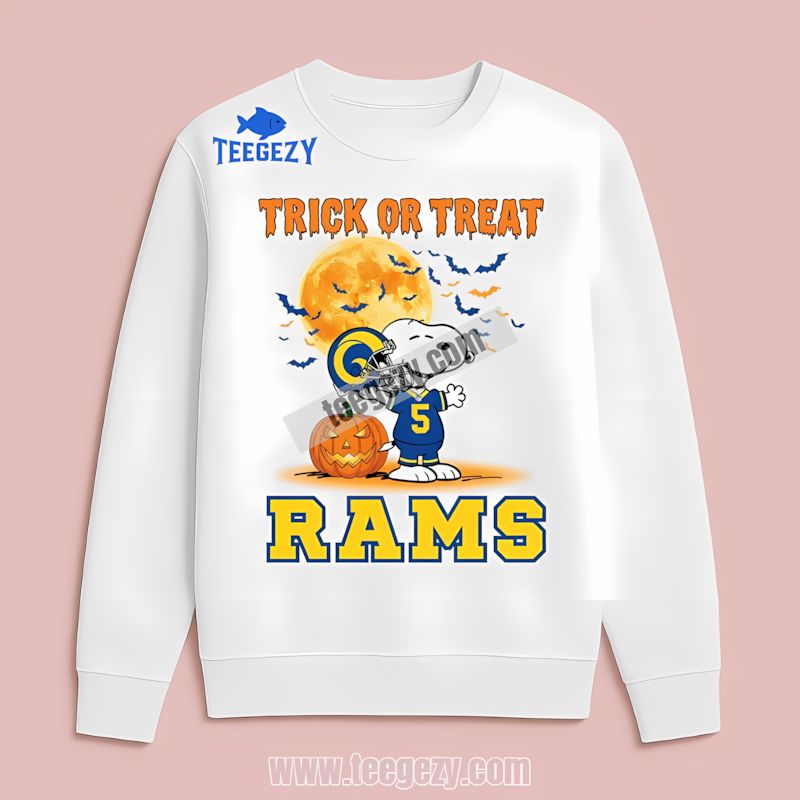 Snoopy Trick Or Treat Los Angeles Rams Halloween Long Sleeve Snoopy Trick Or Treat Los Angeles Rams Halloween Long Sleeve