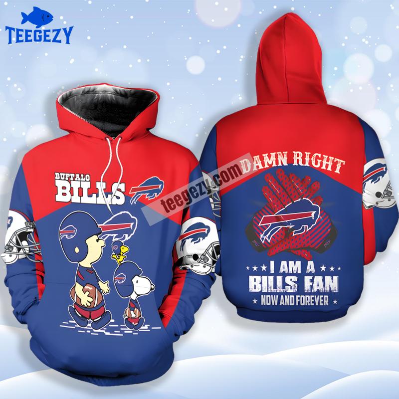 Snoopy Woodstock Red Blue Buffalo Bills 3D Unisex Hoodie Snoopy Woodstock Red Blue Buffalo Bills 3D Unisex Hoodie