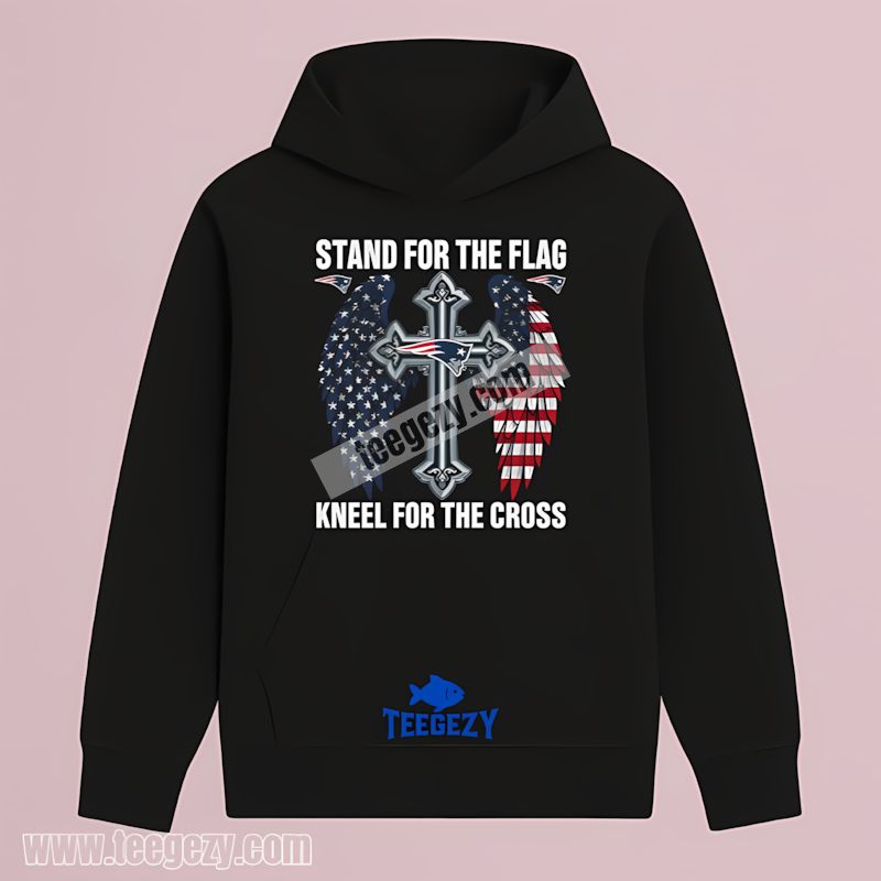 Stand For Flag Cross Faith New England Patriots Long Sleeve Hoodie Stand For Flag Cross Faith New England Patriots Long Sleeve Hoodie