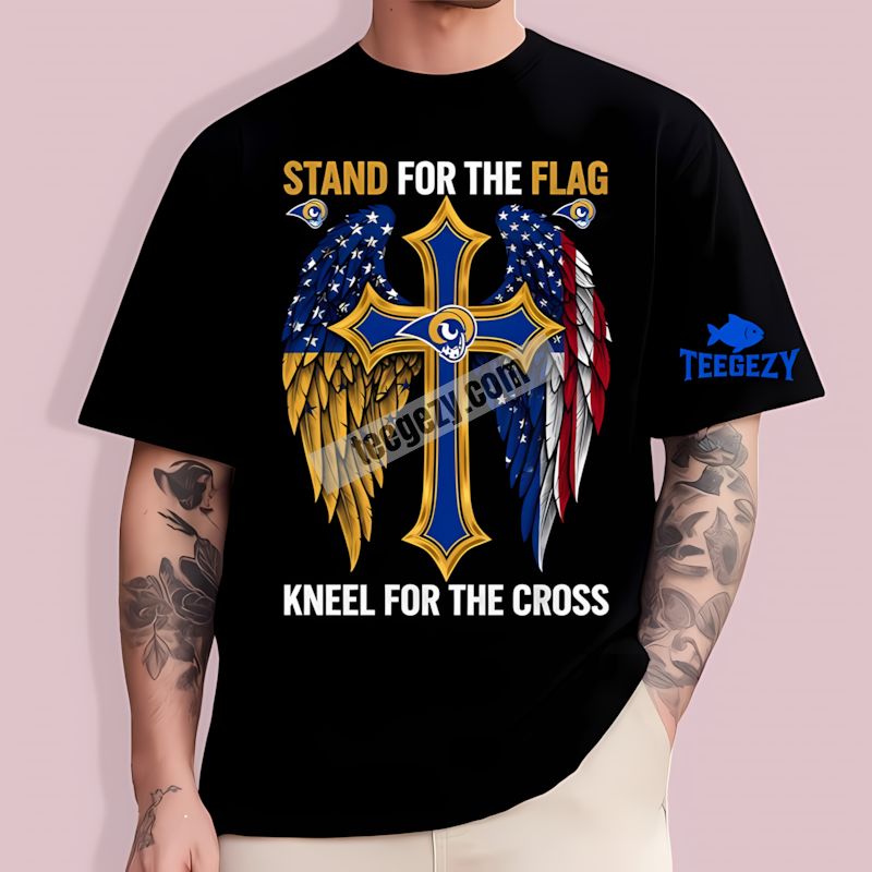 Stand For Flag Cross Los Angeles Rams Statement T-Shirt Stand For Flag Cross Los Angeles Rams Statement T-Shirt