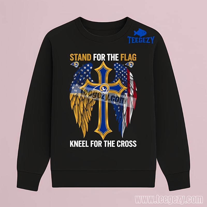 Stand For Flag Cross Los Angeles Rams Statement Long Sleeve Stand For Flag Cross Los Angeles Rams Statement Long Sleeve