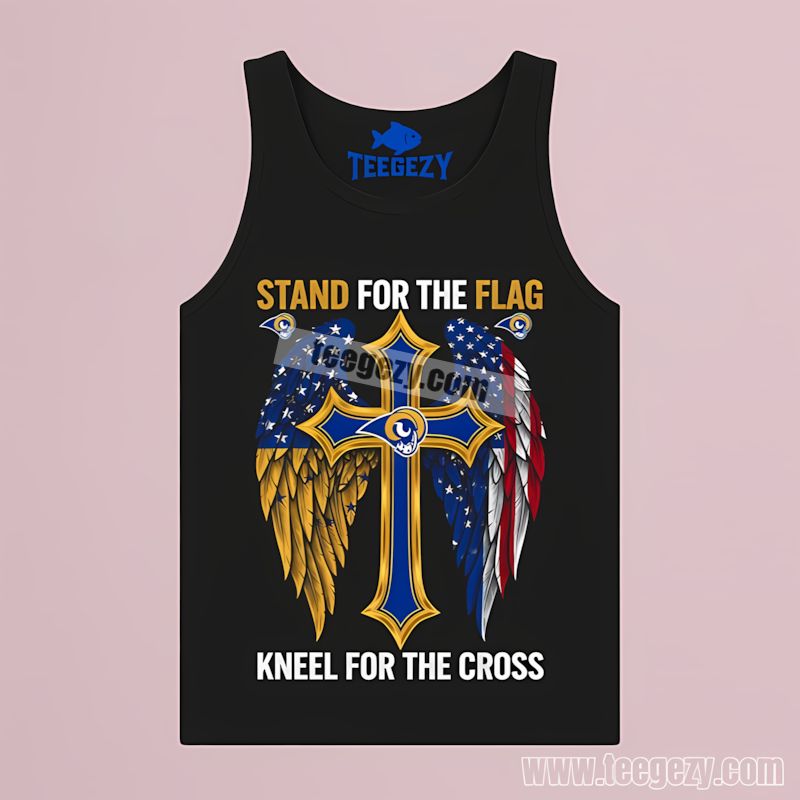 Stand For Flag Cross Los Angeles Rams Statement Tanktop Stand For Flag Cross Los Angeles Rams Statement Tanktop