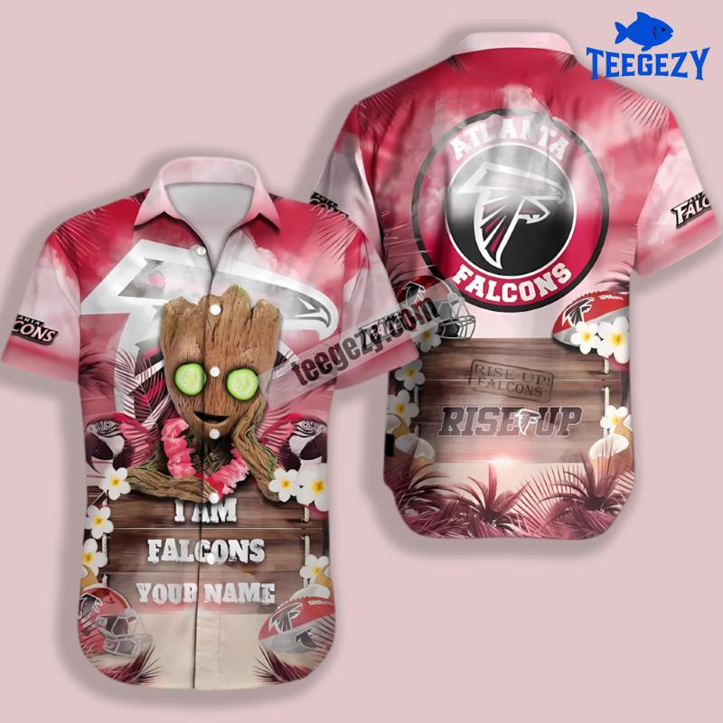 Summer Fun Groot Atlanta Falcons Red Cheap Hawaiian Shirt Summer Fun Groot Atlanta Falcons Red Cheap Hawaiian Shirt