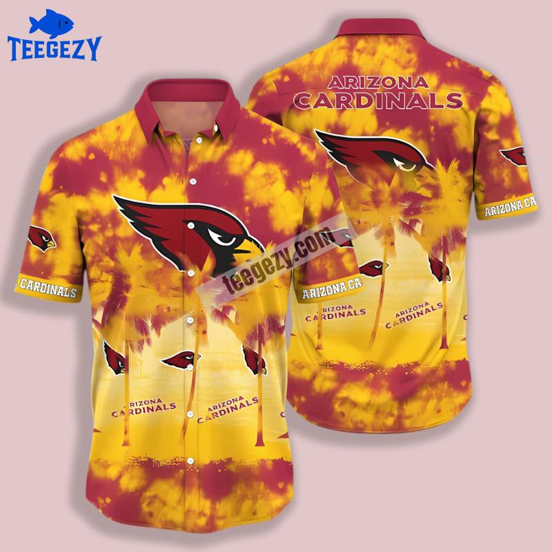 Summer Vibes Yellow Red Arizona Cardinals Vintage Aloha Shirt Summer Vibes Yellow Red Arizona Cardinals Vintage Aloha Shirt