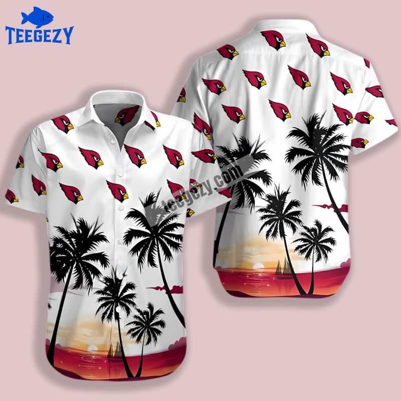 Sunset Coconut White Arizona Cardinals Hawaiian Shirt Outfit Sunset Coconut White Arizona Cardinals Hawaiian Shirt Outfit