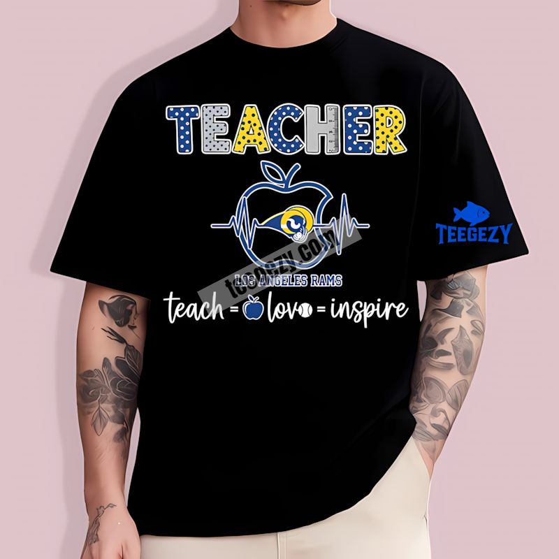 Teacher Apple Inspire Los Angeles Rams Retro T-Shirt Teacher Apple Inspire Los Angeles Rams Retro T-Shirt