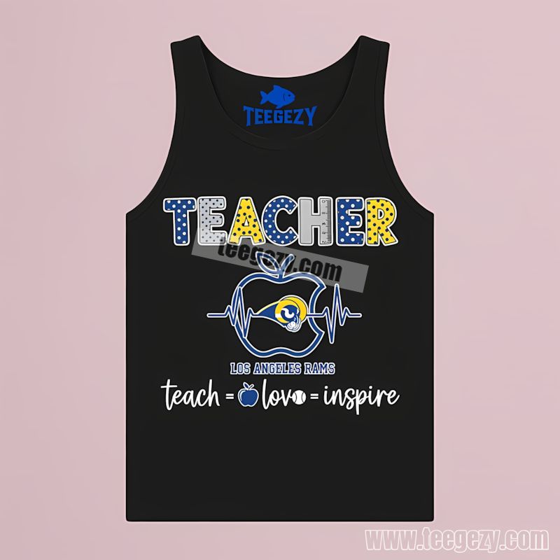 Teacher Apple Inspire Los Angeles Rams Retro Tanktop Teacher Apple Inspire Los Angeles Rams Retro Tanktop