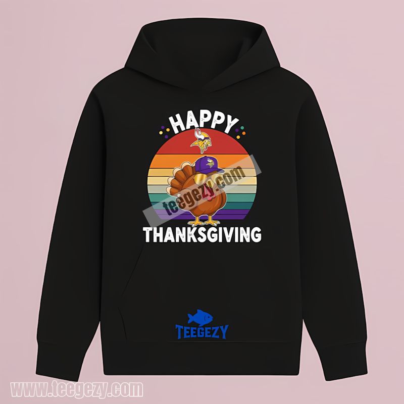 Thanksgiving Turkey Edition Minnesota Vikings Retro Hoodie Thanksgiving Turkey Edition Minnesota Vikings Retro Hoodie