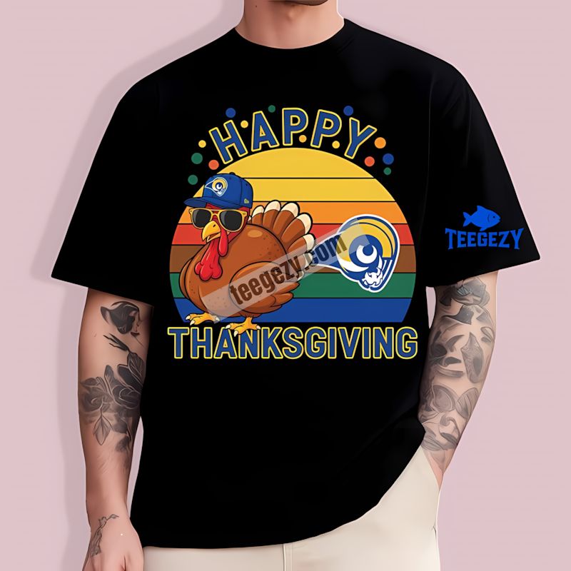 Thanksgiving Turkey Long Sleeve Los Angeles Rams T-Shirt Thanksgiving Turkey Long Sleeve Los Angeles Rams T-Shirt