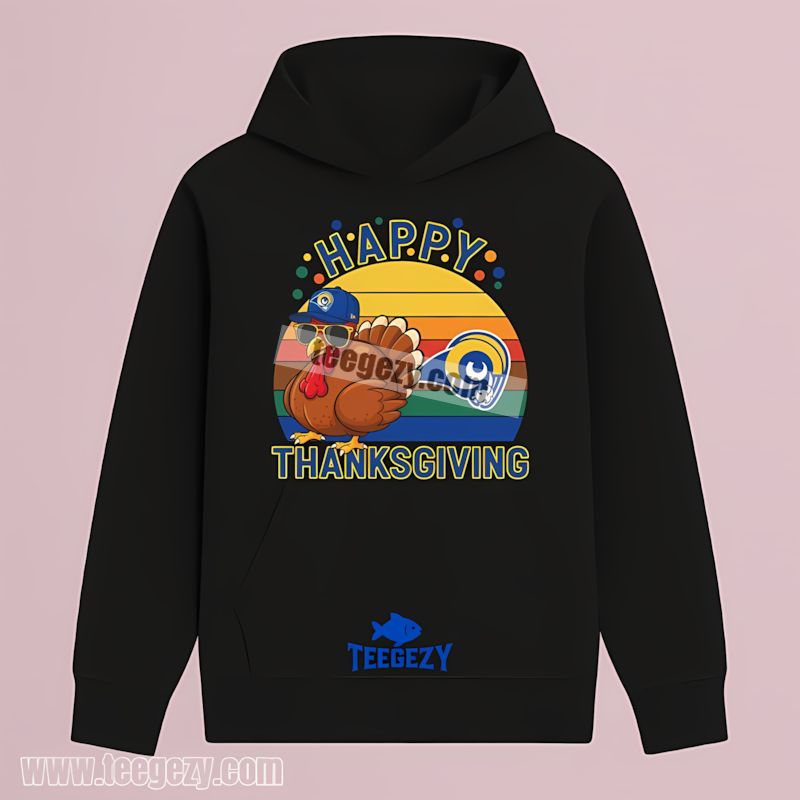 Thanksgiving Turkey Long Sleeve Los Angeles Rams Hoodie Thanksgiving Turkey Long Sleeve Los Angeles Rams Hoodie