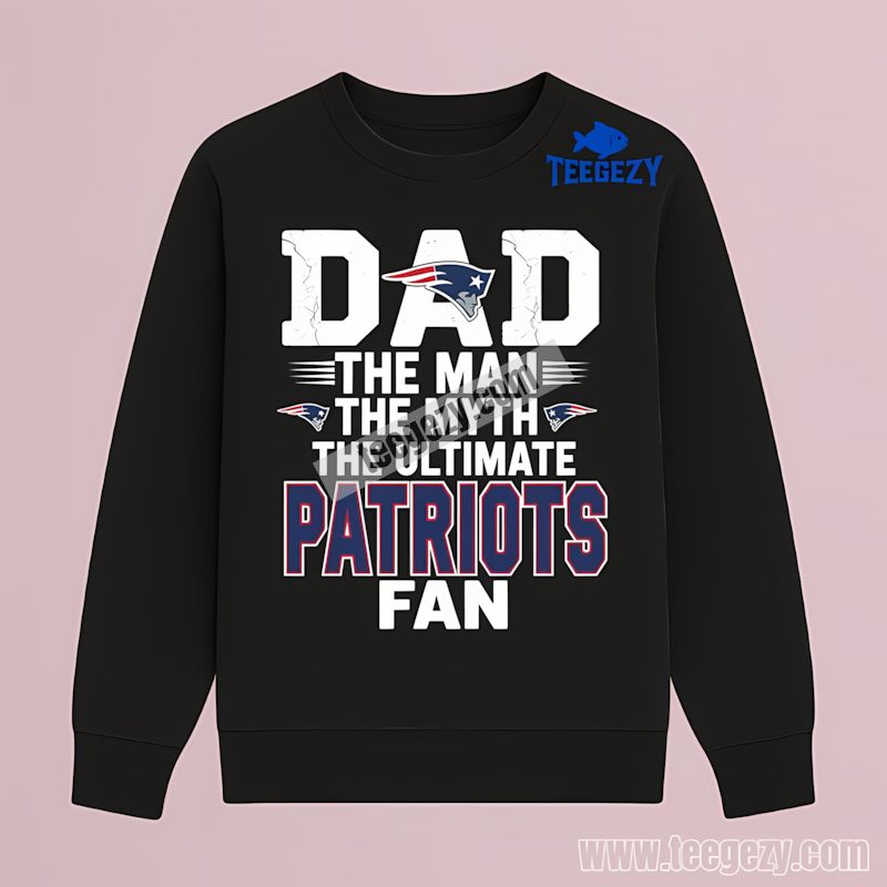 The Man The Myth Fan Dad New England Patriots Retro Long Sleeve The Man The Myth Fan Dad New England Patriots Retro Long Sleeve