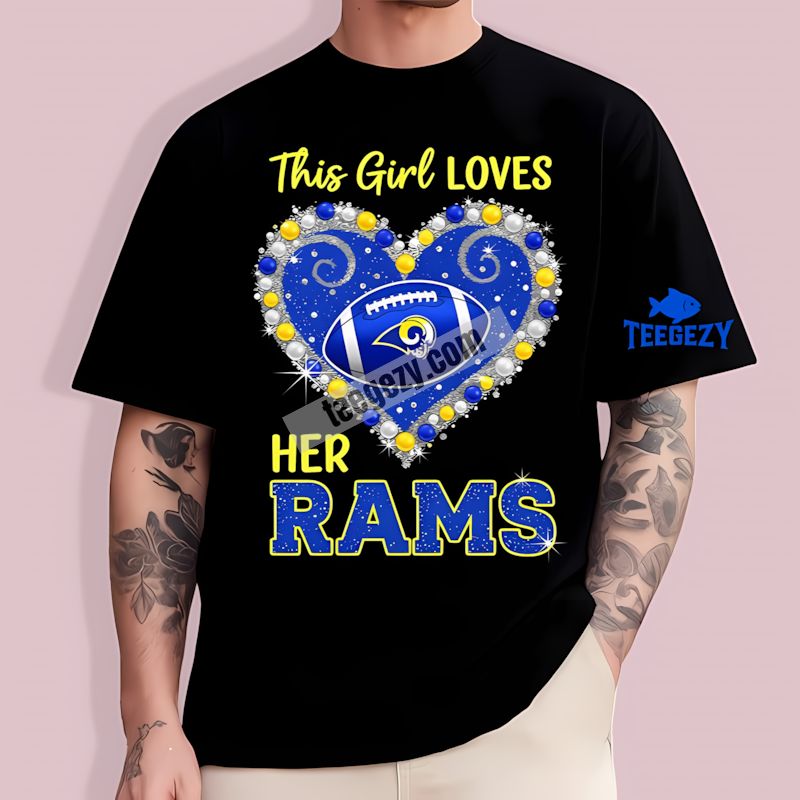 This Girl Loves Her Los Angeles Rams Support Mens TT-Shirt This Girl Loves Her Los Angeles Rams Support Mens TT-Shirt