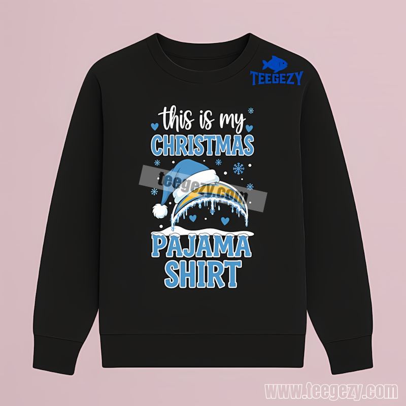 This Is My Christmas Pajama Los Angeles Chargers Graphic Long Sleeve This Is My Christmas Pajama Los Angeles Chargers Graphic Long Sleeve