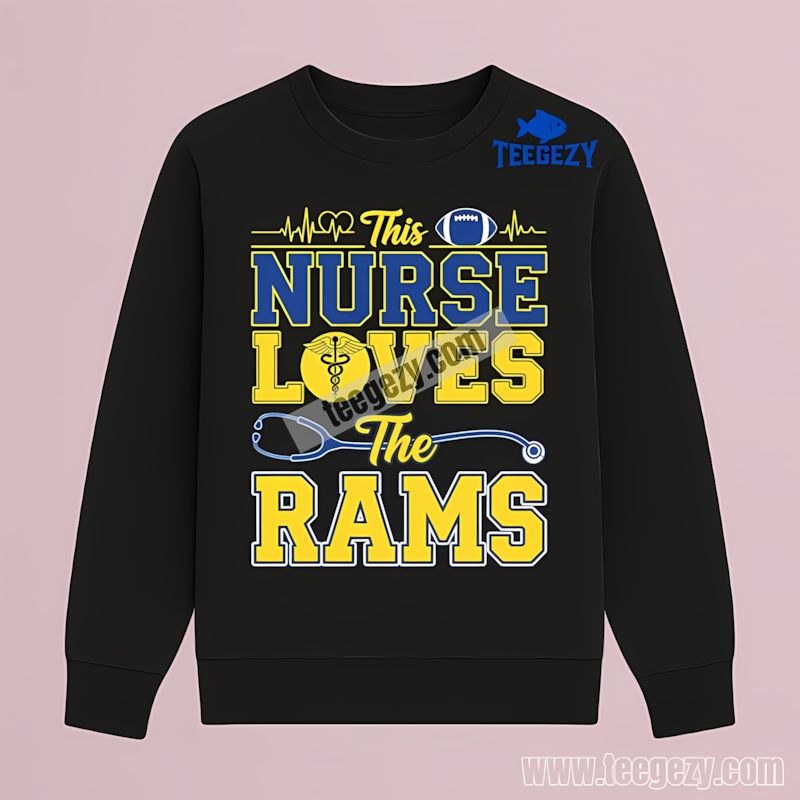 This Nurse Loves The Los Angeles Rams Bold Cheap Custom TLong Sleeve This Nurse Loves The Los Angeles Rams Bold Cheap Custom TLong Sleeve