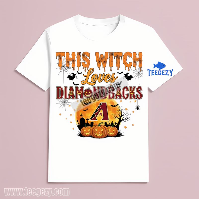 This Witch Loves Arizona Diamondbacks Halloween Retro T-Shirt This Witch Loves Arizona Diamondbacks Halloween Retro T-Shirt