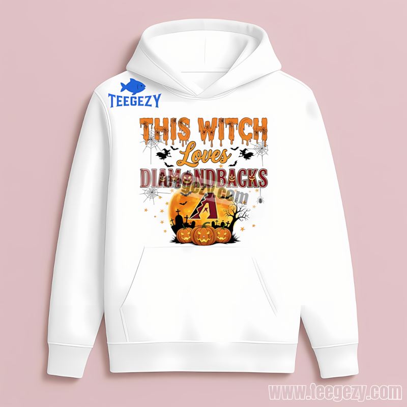 This Witch Loves Arizona Diamondbacks Halloween Retro Hoodie This Witch Loves Arizona Diamondbacks Halloween Retro Hoodie