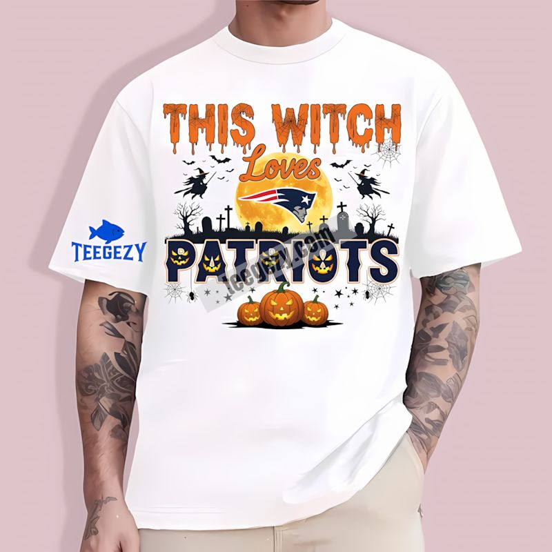 This Witch Loves New England Patriots Halloween T-Shirt Printing This Witch Loves New England Patriots Halloween T-Shirt Printing