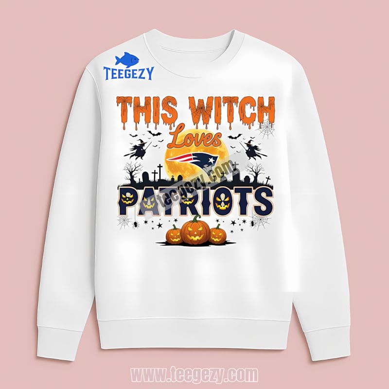 This Witch Loves New England Patriots Halloween Long Sleeve Printing This Witch Loves New England Patriots Halloween Long Sleeve Printing