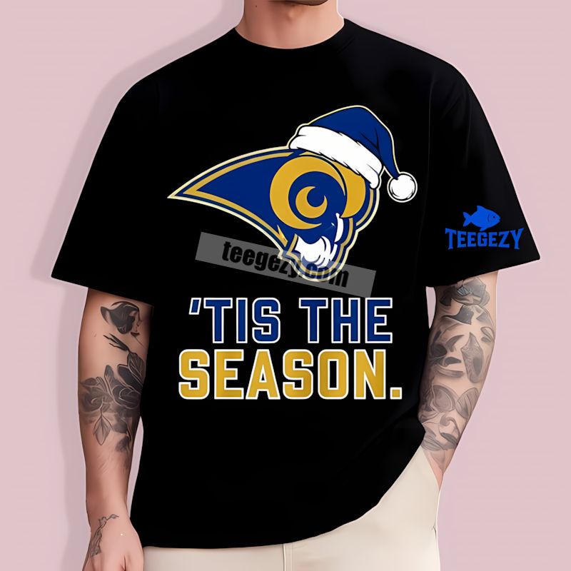 Tis The Season Holiday Los Angeles Rams Graphic TT-Shirt Tis The Season Holiday Los Angeles Rams Graphic TT-Shirt