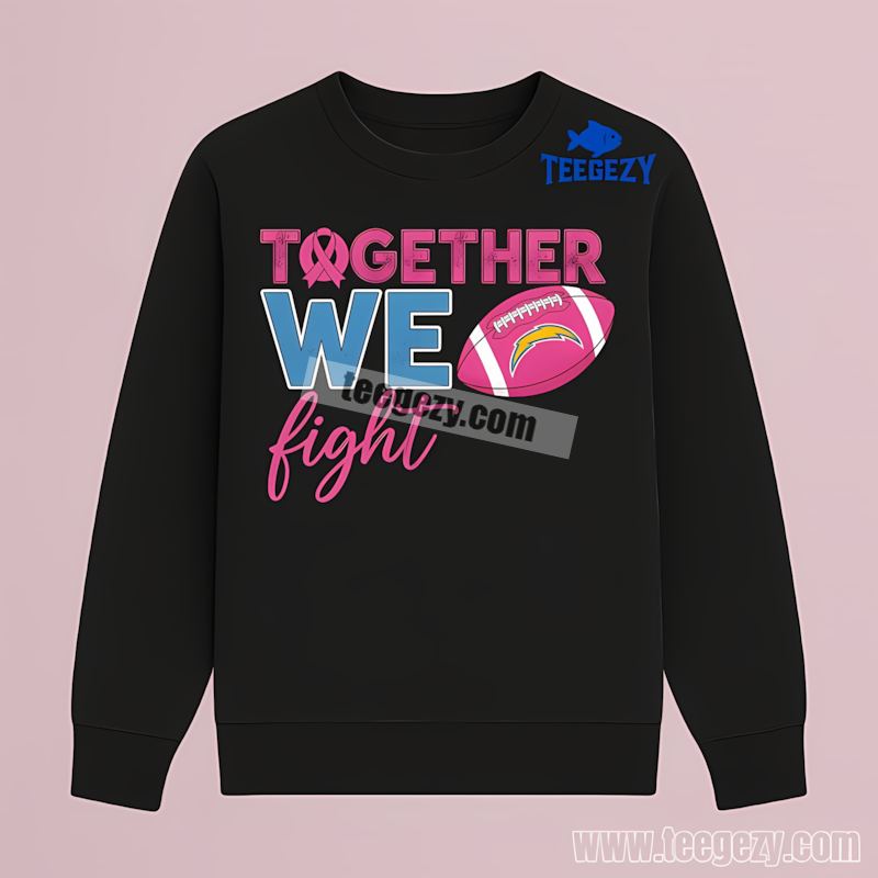 Together We Fight Breast Cancer Awareness Los Angeles Chargers Unisex Long Sleeve Together We Fight Breast Cancer Awareness Los Angeles Chargers Unisex Long Sleeve