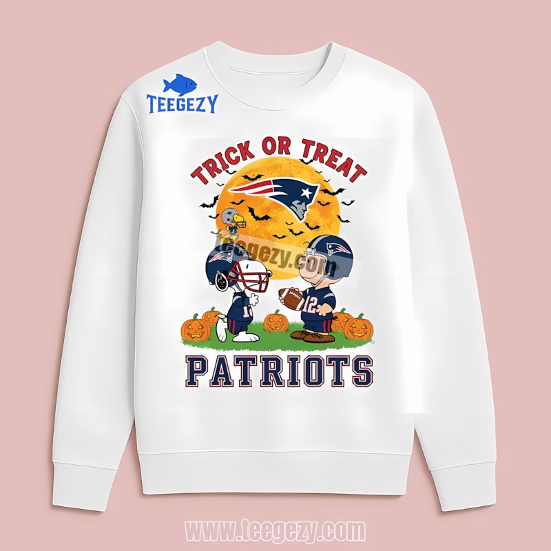 Trick Or Treat Charlie Brown New England Patriots Trendy Long Sleeve Trick Or Treat Charlie Brown New England Patriots Trendy Long Sleeve