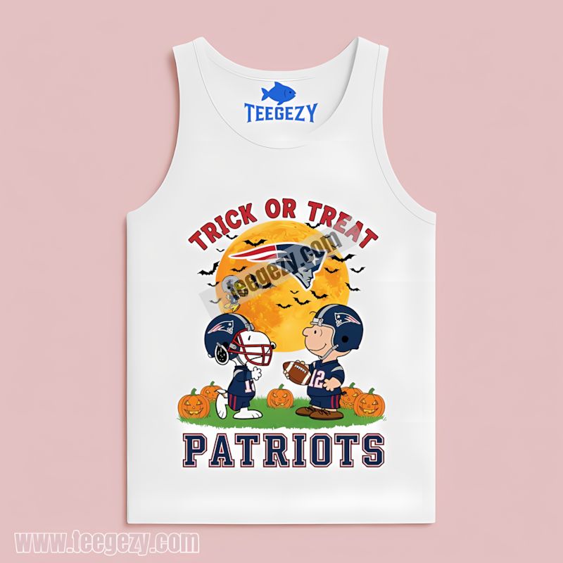 Trick Or Treat Charlie Brown New England Patriots Trendy Tanktop Trick Or Treat Charlie Brown New England Patriots Trendy Tanktop