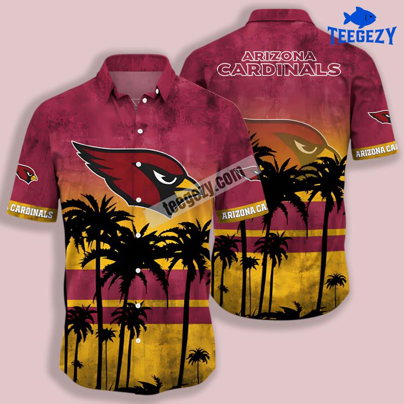 Tropical Coconut Trees Yellow Red Arizona Cardinals Classic Hawaiian Shirt Tropical Coconut Trees Yellow Red Arizona Cardinals Classic Hawaiian Shirt